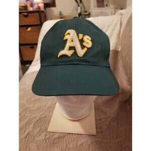 Vintage OC Sports MLB Oakland A’s Green Baseball Cap Hat Adjustable Strap